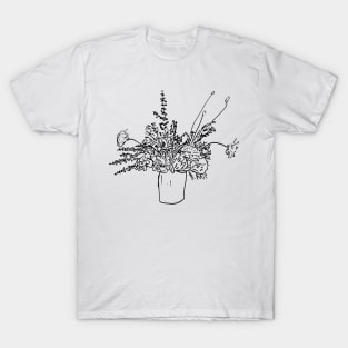 Flower Arrangement Sketch T-Shirt